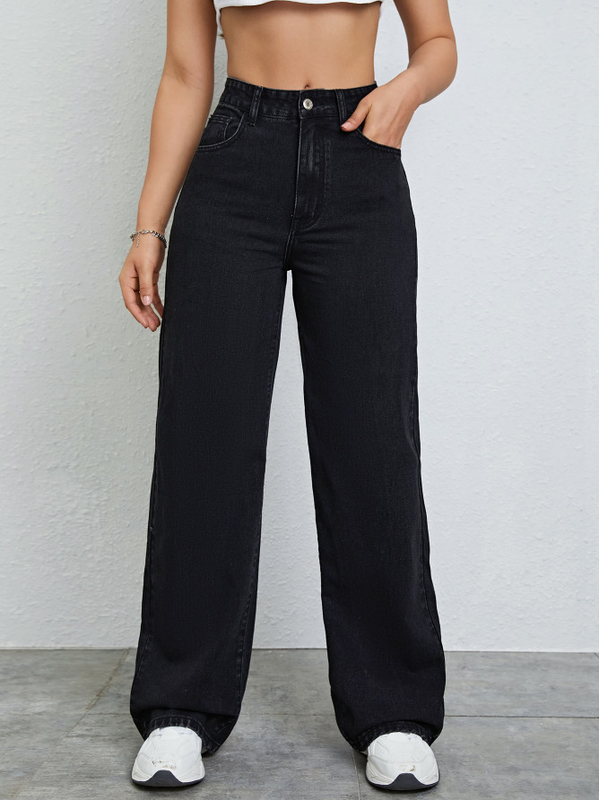 Black slouchy jeans for women